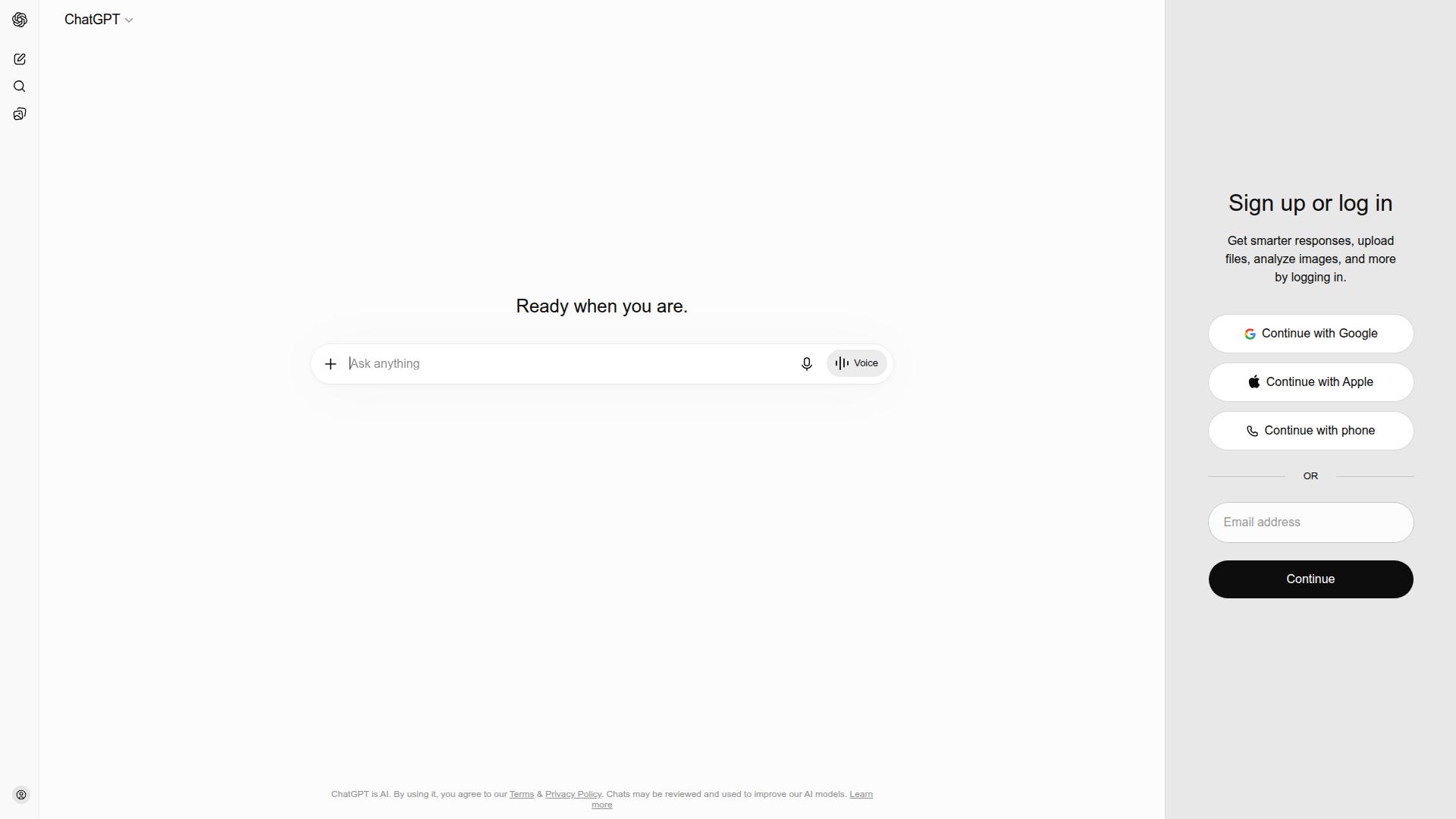 ChatGPT website